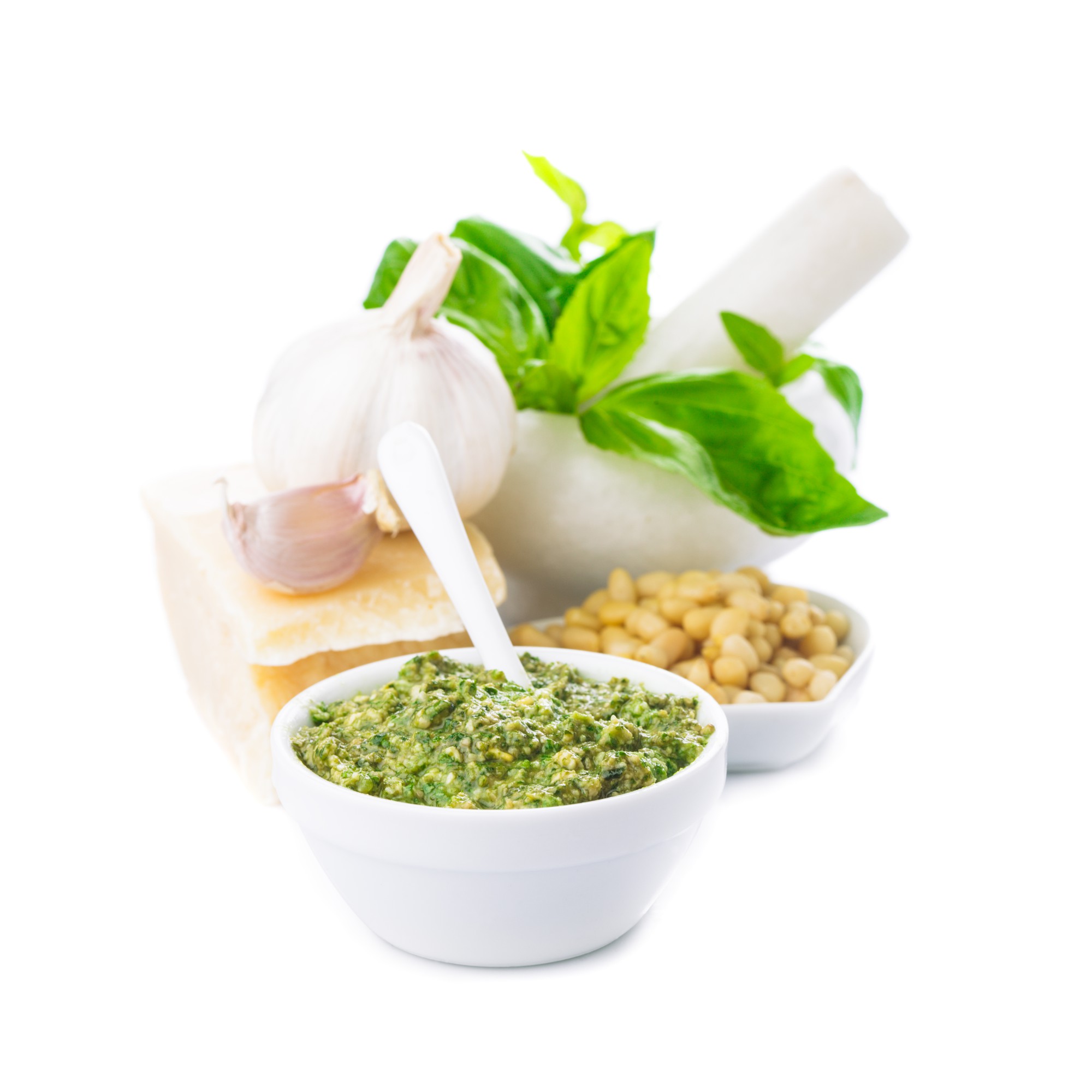Detal: krojenie ziołowego pesto